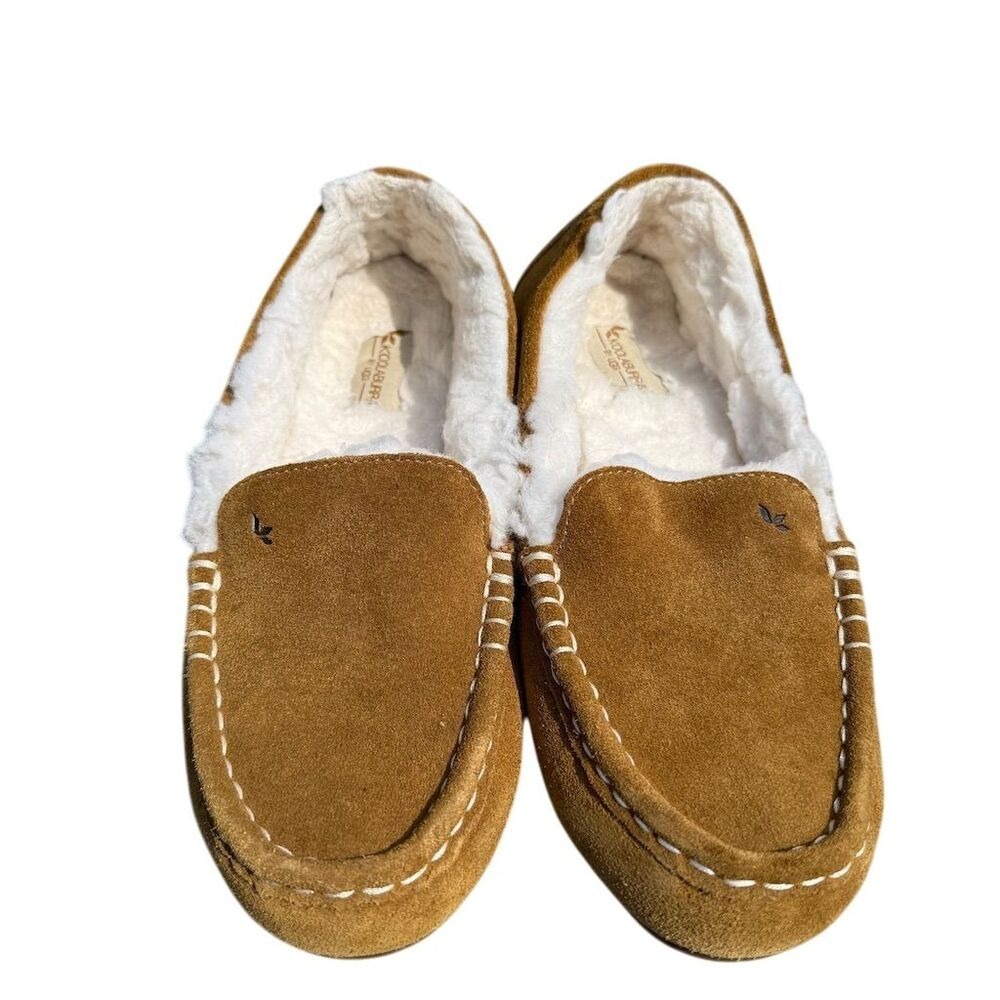Koolaburra by UGG Women's Brown Moccasin Slippers Faux‎ Fur Lined Size 9